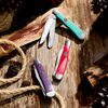 Outdoor, 3.5-inch, Trapper Folding Pocket Knife, Red Smooth Bone, small 11