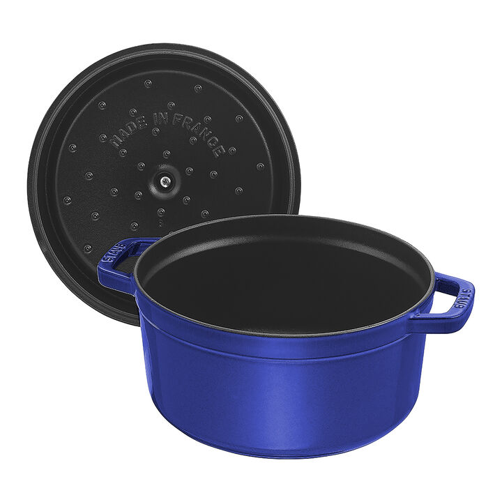 Cast Iron, 7 qt, Round, Dutch Oven, Blueberry, large 2