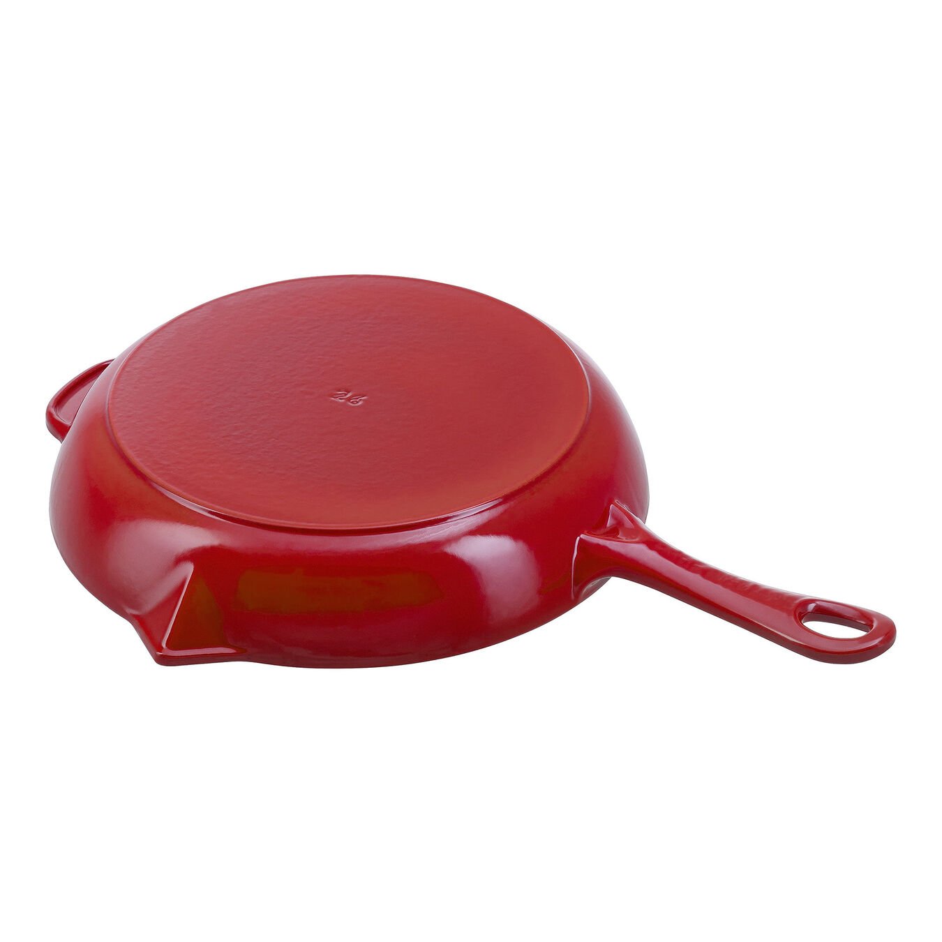 26 cm / 10 inch cast iron Frying pan with pouring spout, cherry - Visual Imperfections,,large 3