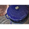 La Cocotte, 3.6 l cast iron round French oven with lily lid, dark-blue, small 7