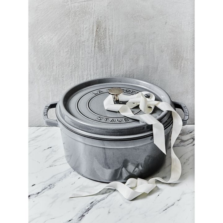 La Cocotte, Cocotte rotonda - 28 cm, Colore grigio grafite, large 4