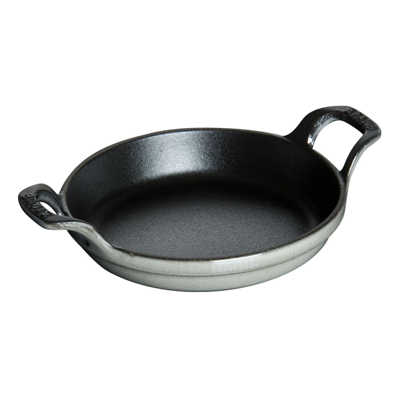 12 cm round Cast iron Oven dish graphite-grey,,large 2
