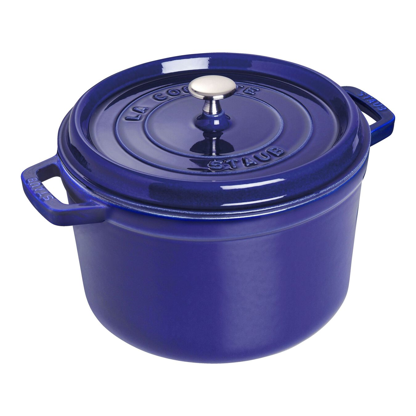 5 qt, round, Tall Cocotte, dark blue,,large 1