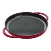 Cast Iron, 10-inch, Round Double Handle Pure Grill, grenadine, small 1