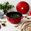 La Cocotte, 4.8 l cast iron round Year of the Horse French Oven, cherry, small 3