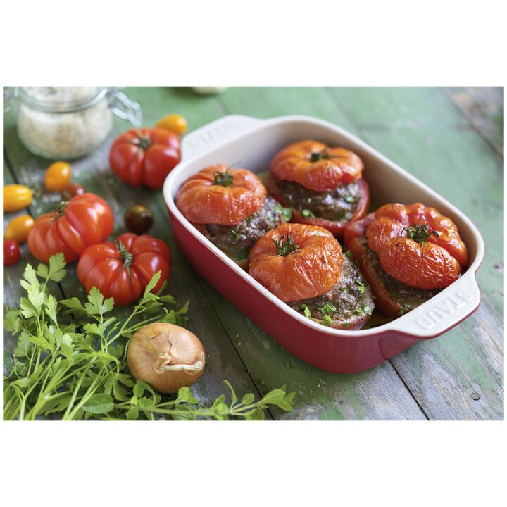 Ceramique, 710 ml ceramic rectangular Oven dish, cherry, large 3