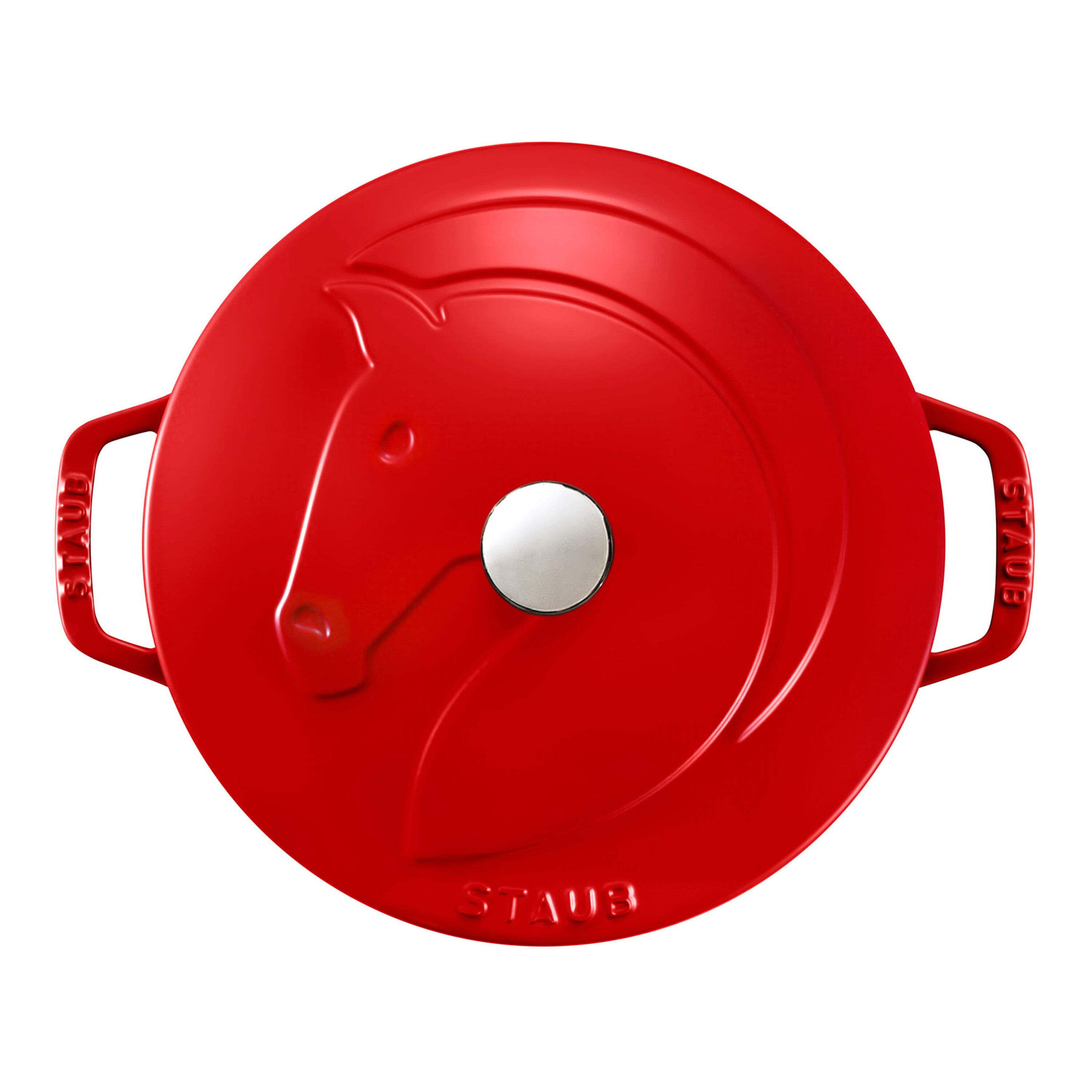Staub La Cocotte 3.6 l cast iron round French oven horse, cherry - Visual Imperfections