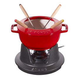 Staub Specialities, Conjunto para fondue 16 cm, Vermelho cereja