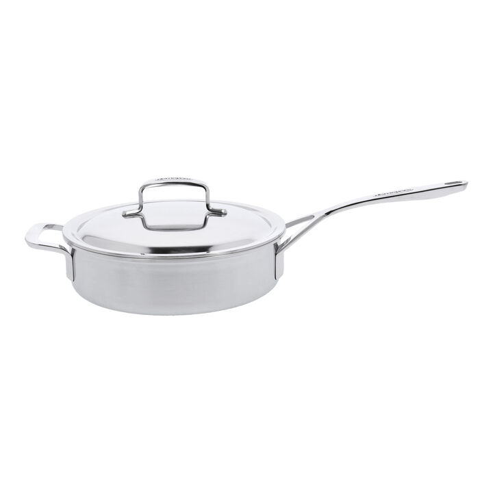 Intense 5, 24 cm 18/10 Stainless Steel Saute pan with lid, large 1