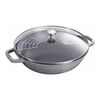Specialities, 30 cm Cast iron Wok with glass lid graphite-grey, small 1