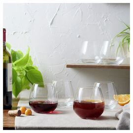 6-pc Whisky/Stemless Red Glass