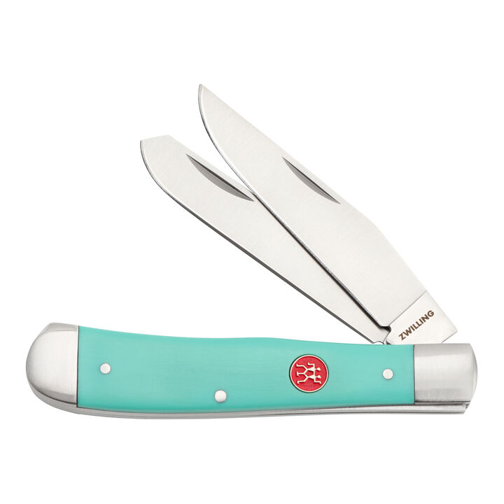 Outdoor, 3.5-inch, Trapper Folding Pocket Knife, Seafoam Green, large 1