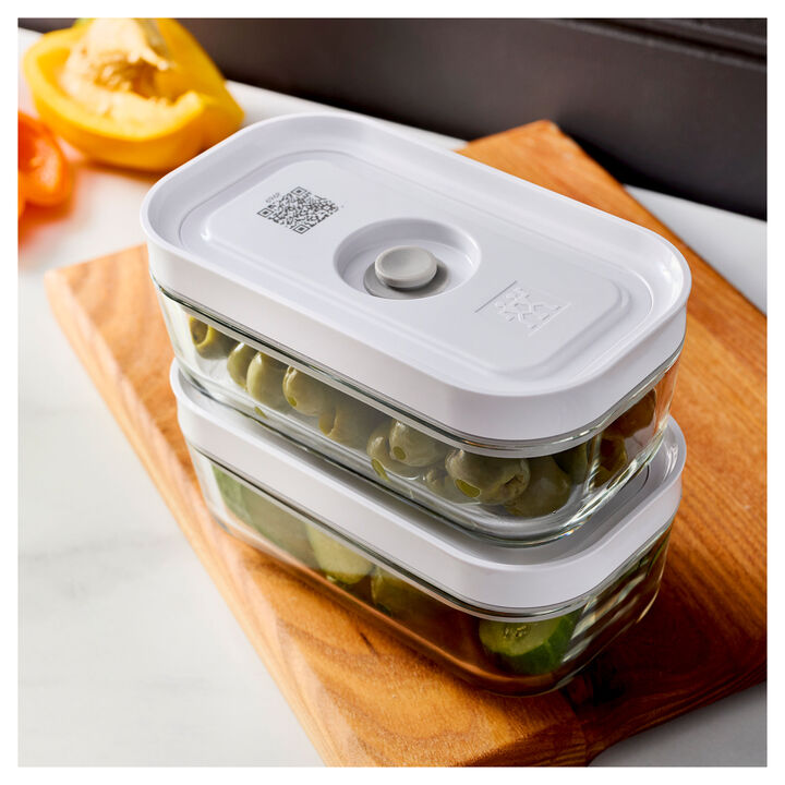Fresh & Save, S / 4-pc, Vacuum Box Set, Glass, Grey, large 3