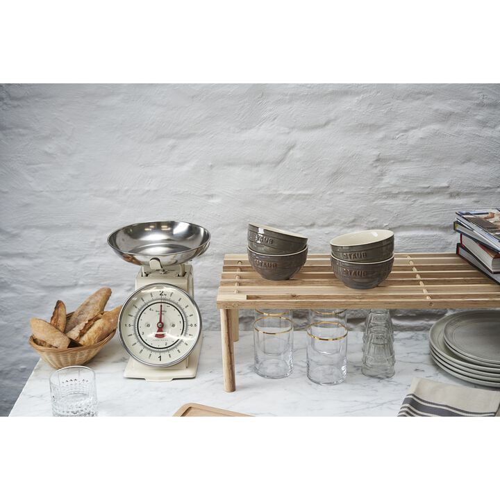 Ceramique, 12 cm / 4-pcs ceramic Bowl set ancient-grey, large 2