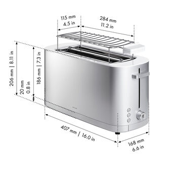 Ekmek Kızartma Makinesi çörek ısıtıcılı | 2 yuva 4 dilim,,large 8
