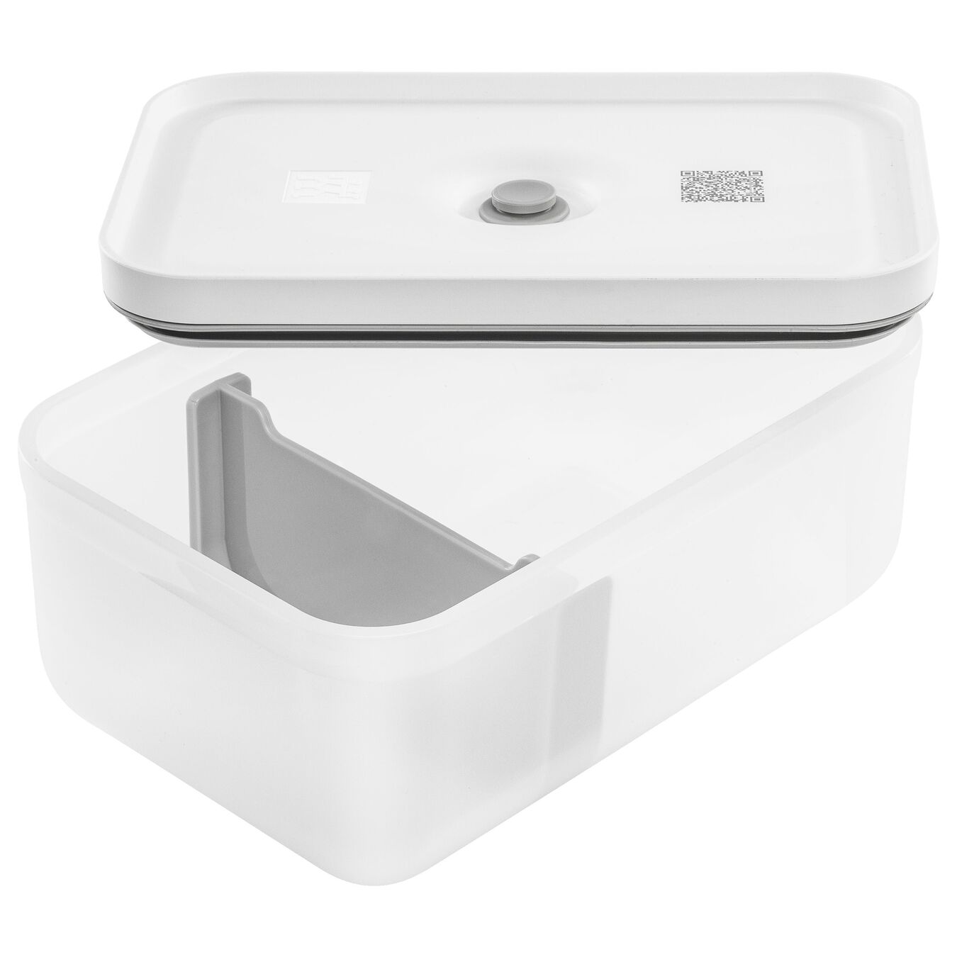 large Vacuum lunch box, plastic, semitransparent-grey,,large 5