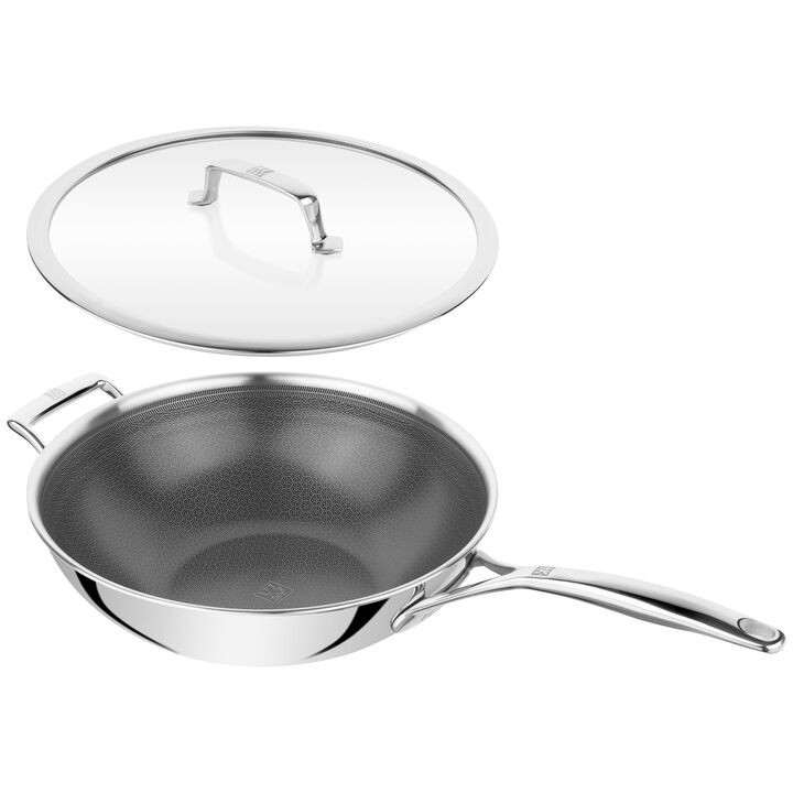 Peak, 30 cm 18/10 Stainless Steel Wok with lid, large 3