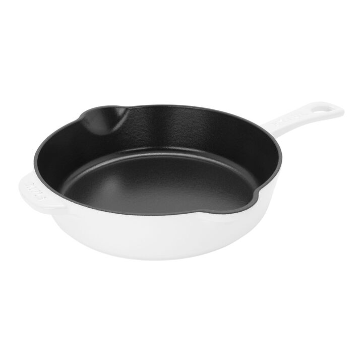 Cast Iron, 8.5-inch, Traditional Deep Skillet, Pure-white, large 1