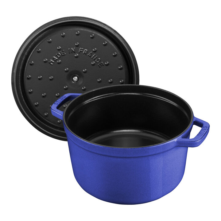 Cast Iron, 5 qt, Round, Tall Dutch Oven, Blueberry, large 2