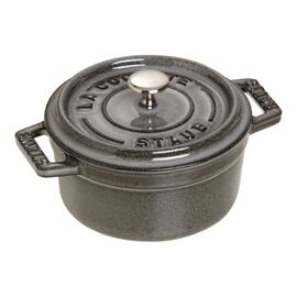 Staub La Cocotte, Mini poêle à frire 10 cm / 250 ml, Rond, Gris graphite