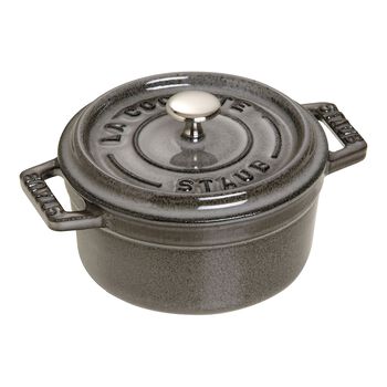 10 cm round Cast iron Mini Cocotte graphite-grey,,large 1