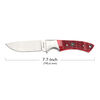 Outdoor, 3.5-inch, Hunting Knife With Leather Sheath, Red Jigged Bone, small 5