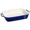 Ceramic - Rectangular Baking Dishes/ Gratins, 10.5-x 8-inch, Rectangular, Baking Dish, Dark Blue, small 1