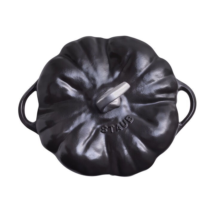 Cast Iron, 3.5 qt, Pumpkin, Dutch Oven With Stainless Steel Knob, Black Matte, large 3