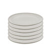 Conjunto de pratos planos 20 cm, 6 peças, cerâmica, branco trufado,,large