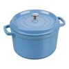 5 qt, round, Cocotte deep, ice-blue - Visual Imperfections,,large