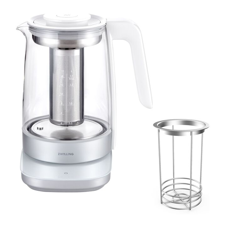 ENFINIGY, Enfinigy - Glass kettle with baby food insert, white, large 1