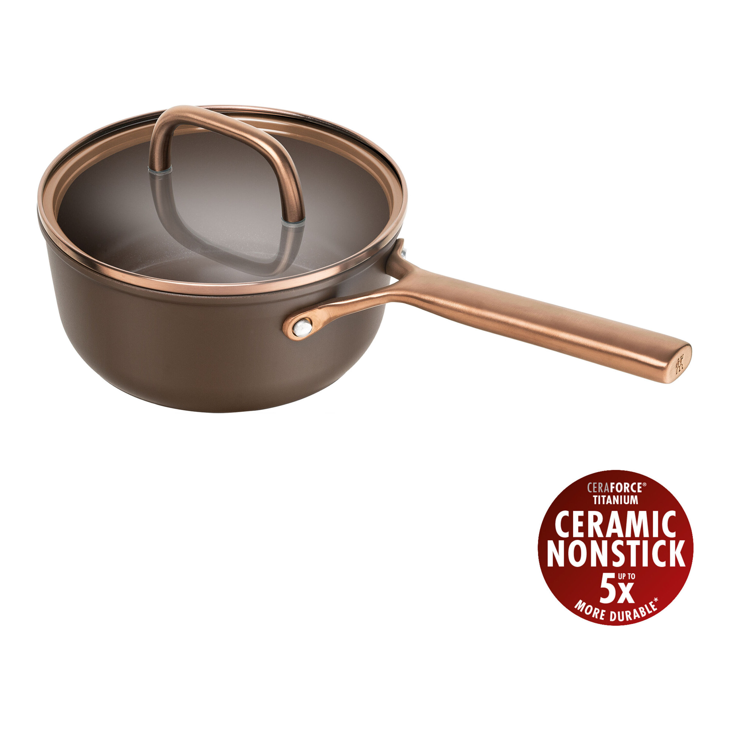 Zwilling Brown Milano 18 Cm Aluminium Saucepan With Glass Lid