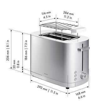 Ekmek Kızartma Makinesi çörek ısıtıcılı | 2 yuva 2 dilim,,large 8
