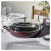 Cast Iron, 3.5 qt, Braiser With Glass Lid, Grenadine, small 3
