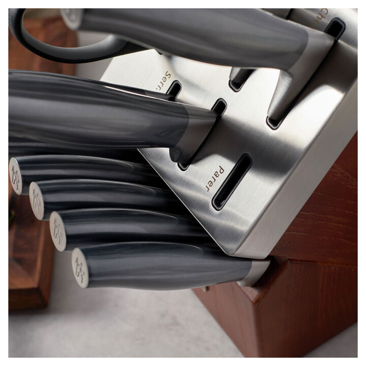 Graphite, 14-pcs, Knife block set, brown, large 4