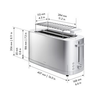 Ekmek Kızartma Makinesi çörek ısıtıcılı | 2 yuva 4 dilim,,large 8