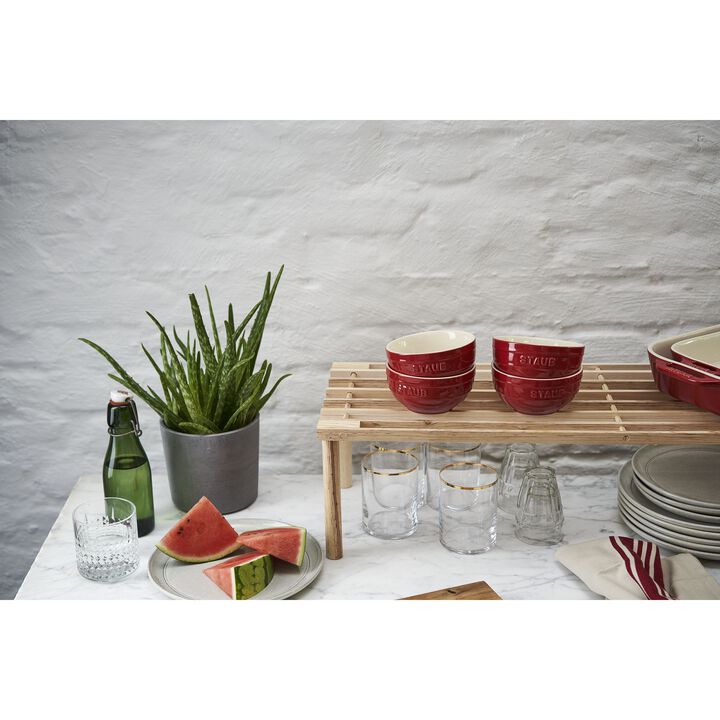 Ceramique, Schüssel 12 cm, rund, Kirsch-Rot, Keramik, large 4