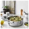 4 qt Deep Sauté Pan with Double Handle and Lid, 18/10 Stainless Steel ,,large