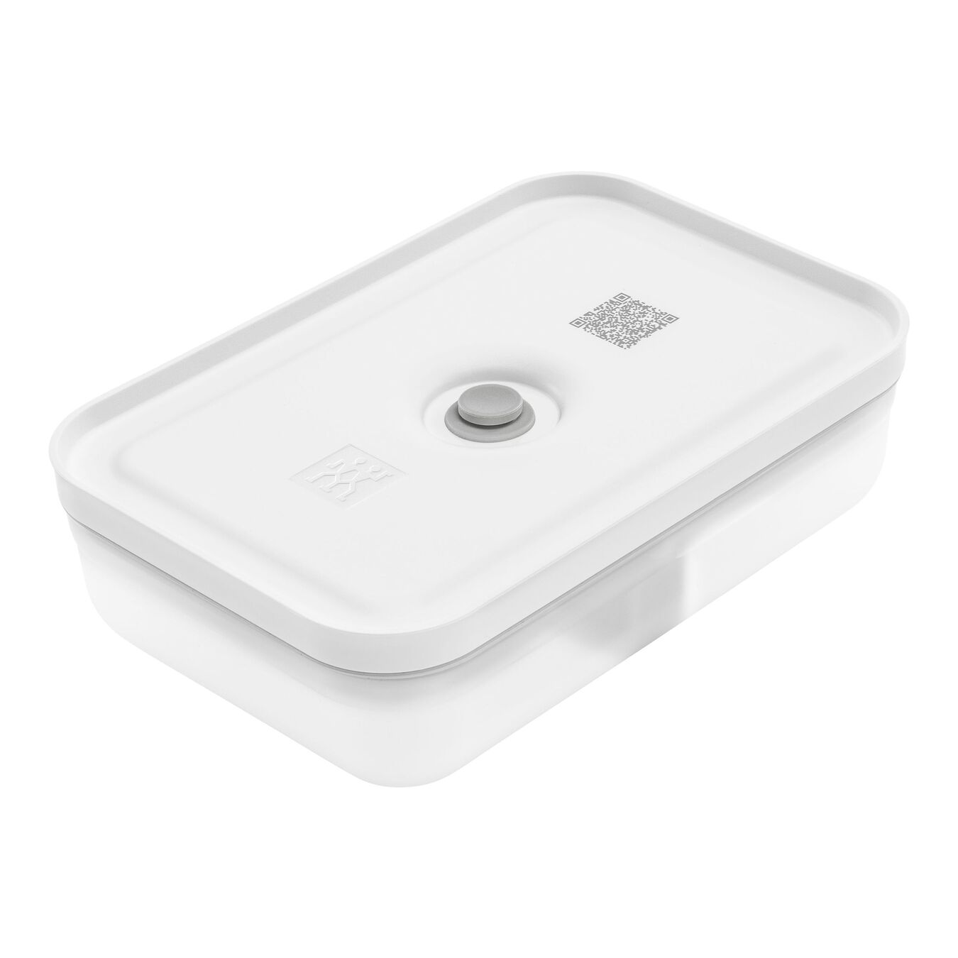 L Flat Vacuum lunch box, plastic, semitransparent-grey,,large 1