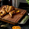 BBQ+, 17-inch x 14-inch Cutting Board With Tray, Acacia , small 2