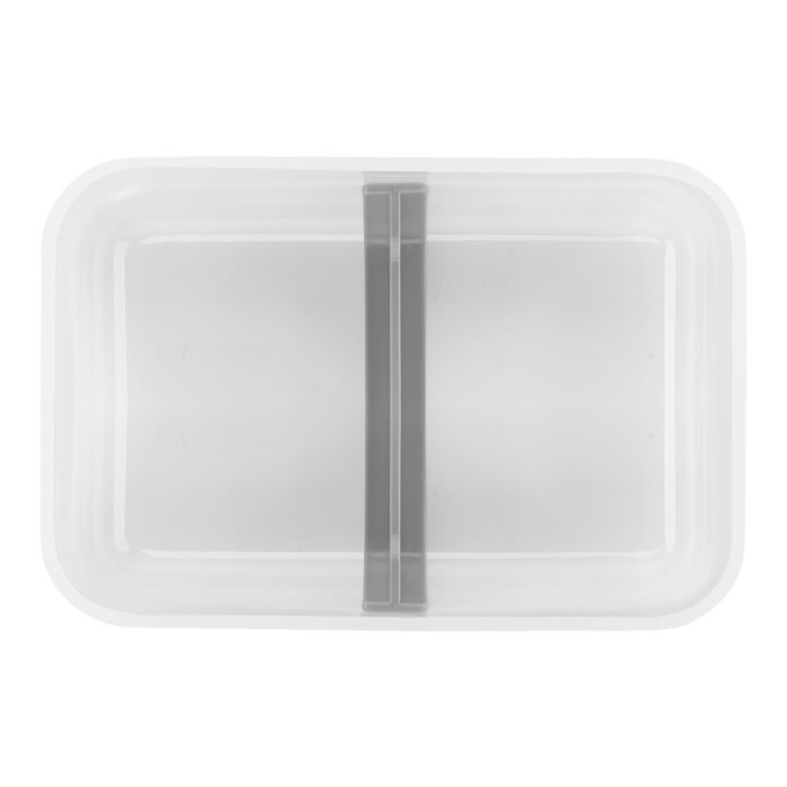 Fresh & Save, Lunch box L plate, Plastique, semi transparent-Gris, large 4