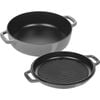 3.5 qt, Braise + grill, graphite grey - Visual Imperfections,,large