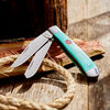Outdoor, 3.5-inch, Trapper Folding Pocket Knife, Seafoam Green, small 3