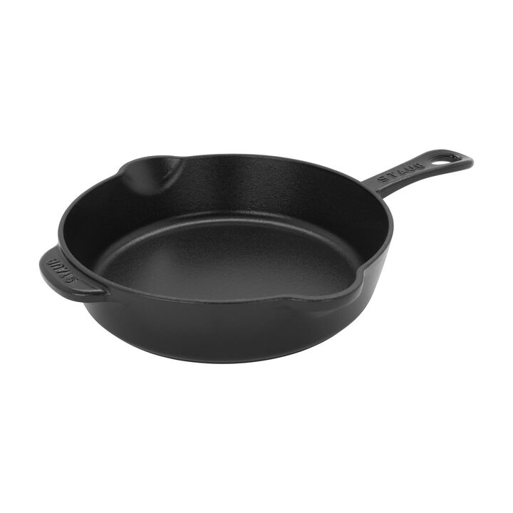 Cast Iron, 8.5-inch, Traditional Deep Skillet, Black Matte, large 1