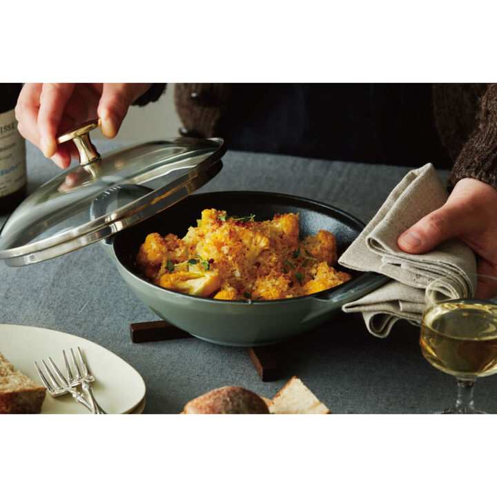 Specialities, 16 cm / 6.5 inch cast iron Mini Wok, eucalyptus, large 2