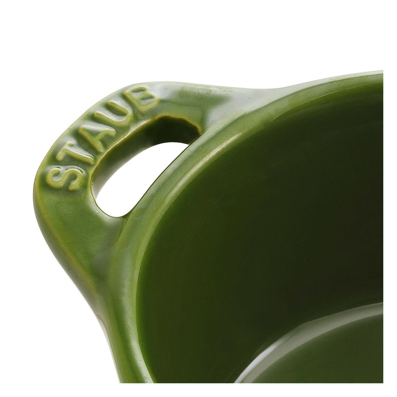 10 cm round Ceramic Mini Cocotte basil-green,,large 4