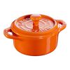 Ceramique, Mini cocotte rotonda - 10 cm, arancione, small 1