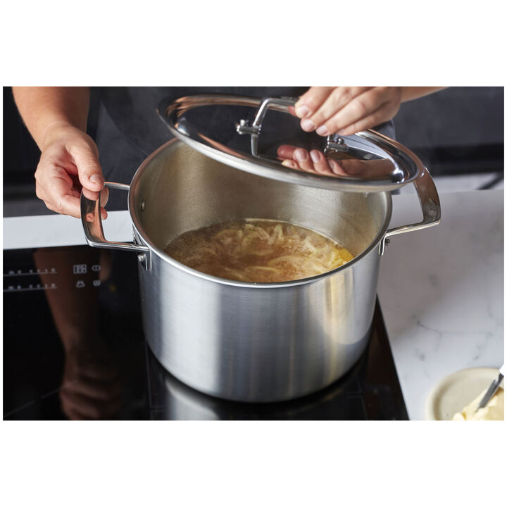 Essential 5, 8 qt Stock Pot, 18/10 Stainless Steel , large 2