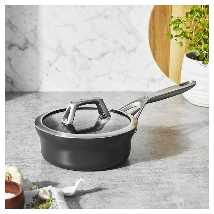 Motion, 1.5 qt Hard Anodized Sauce Pan With Lid Nonstick, Aluminum , large 2