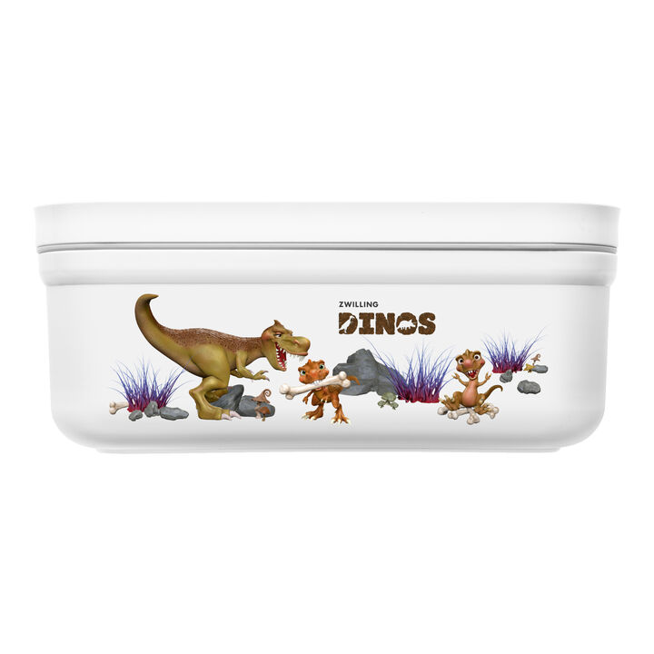 Dinos, M DINOS Vacuum Lunch Box with divider, plastic, white-grey, large 3